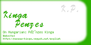 kinga penzes business card